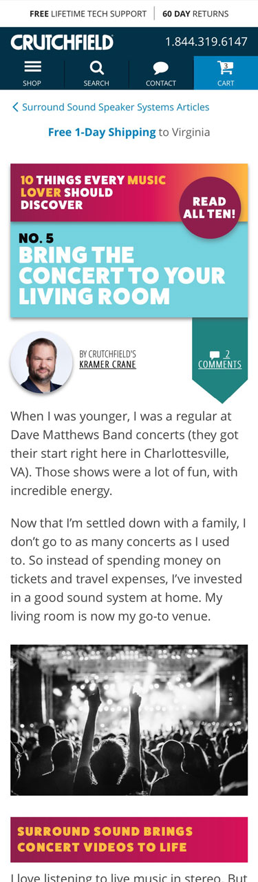 Ten Things full mobile article page