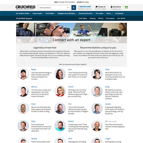 Crutchfield Advisor Page